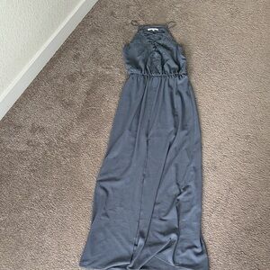 Wayf Charcoal Lace-Trimmed Dress